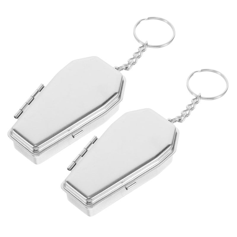Coffin Shape Portable Metal Ashtray 2 Pack Vintage Gothic Decor For Car Home - Image 2