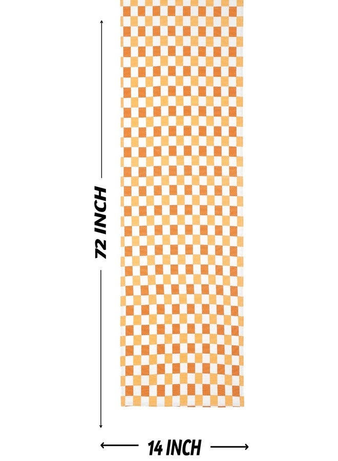 Folkulture Table Runners | Fall Table Runner 72 inches Long | 100% Cotton Table Runner for Fall Decor or Boho Decor | Orange Table Runners for Dining Room | Thanksgiving Decorations for Home - Image 3