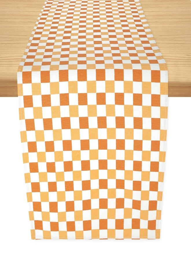 Folkulture Table Runners | Fall Table Runner 72 inches Long | 100% Cotton Table Runner for Fall Decor or Boho Decor | Orange Table Runners for Dining Room | Thanksgiving Decorations for Home - Image 1