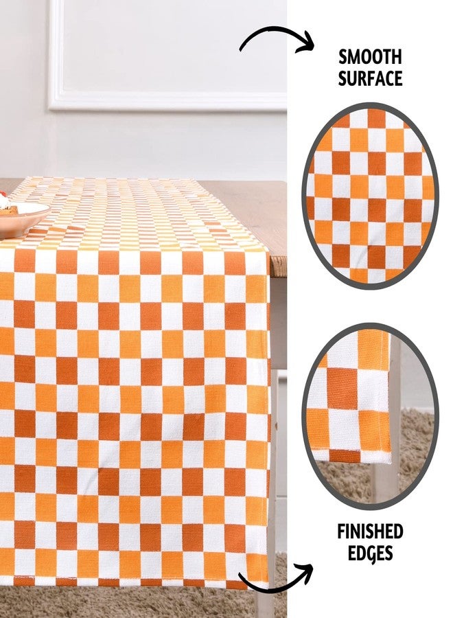 Folkulture Table Runners | Fall Table Runner 72 inches Long | 100% Cotton Table Runner for Fall Decor or Boho Decor | Orange Table Runners for Dining Room | Thanksgiving Decorations for Home - Image 4