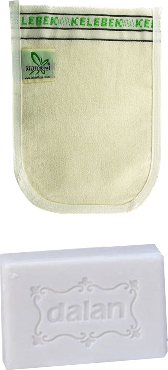 Kelebek - Invalid brand Extra Thick White Bath Bath Scrub + Dalan Sultan Hamam Natural Bath Soap 200 gr