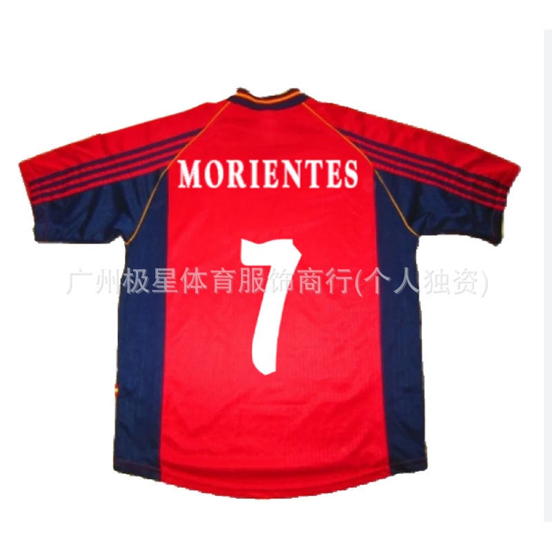 1998 Spain Home Away Retro Jersey No.10 Raul Torres Spain Short-Sleeved Football Uniform For Fans - Image 3