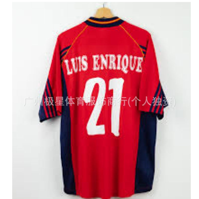 1998 Spain Home Away Retro Jersey No.10 Raul Torres Spain Short-Sleeved Football Uniform For Fans - Image 4