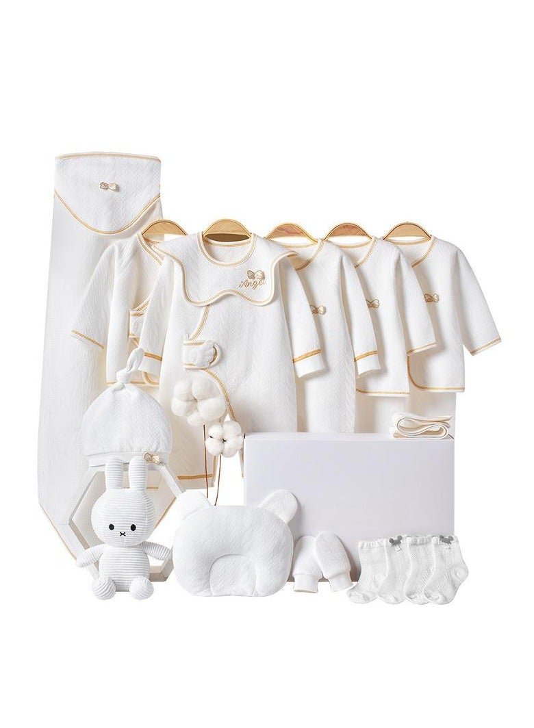 NNEWVANTE 22PCS Premium Newborn Baby Gift Set, Unisex Layette Clothes Set with Rompers, Bodysuits, Socks, Bibs, Hat, Blanket, 100% Cotton Essentials for Boys and Girls, Baby Shower Gifts - Image 1