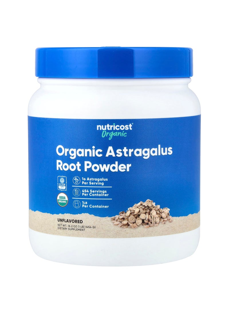 Nutricost Organic Astragalus Root Powder, Unflavored, 16.2 oz (454 g)