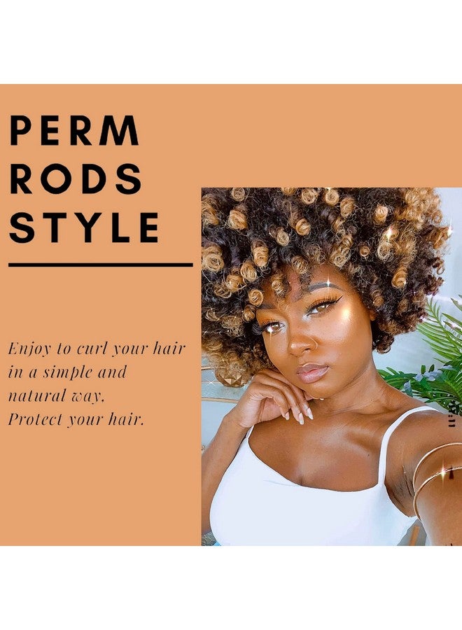 RJMBMUP Perm Rods Large Hair Rollers For Natural Long Short Hair Styling Tool Hair Curlers Dark Orange Color - Image 4