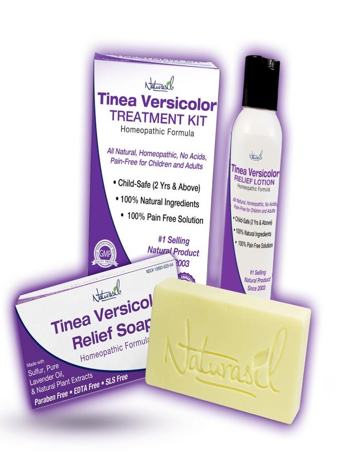 Naturasil Antifungal Tinea Versicolor Treatment Kit Gentle & Fast Relief for All Types of Tinea, Folliculitis, Itch & Chilblains| Safe for Kids & Adults| Sulfur Lotion (4oz) + 1 Relief Soap (4oz) - Image 1