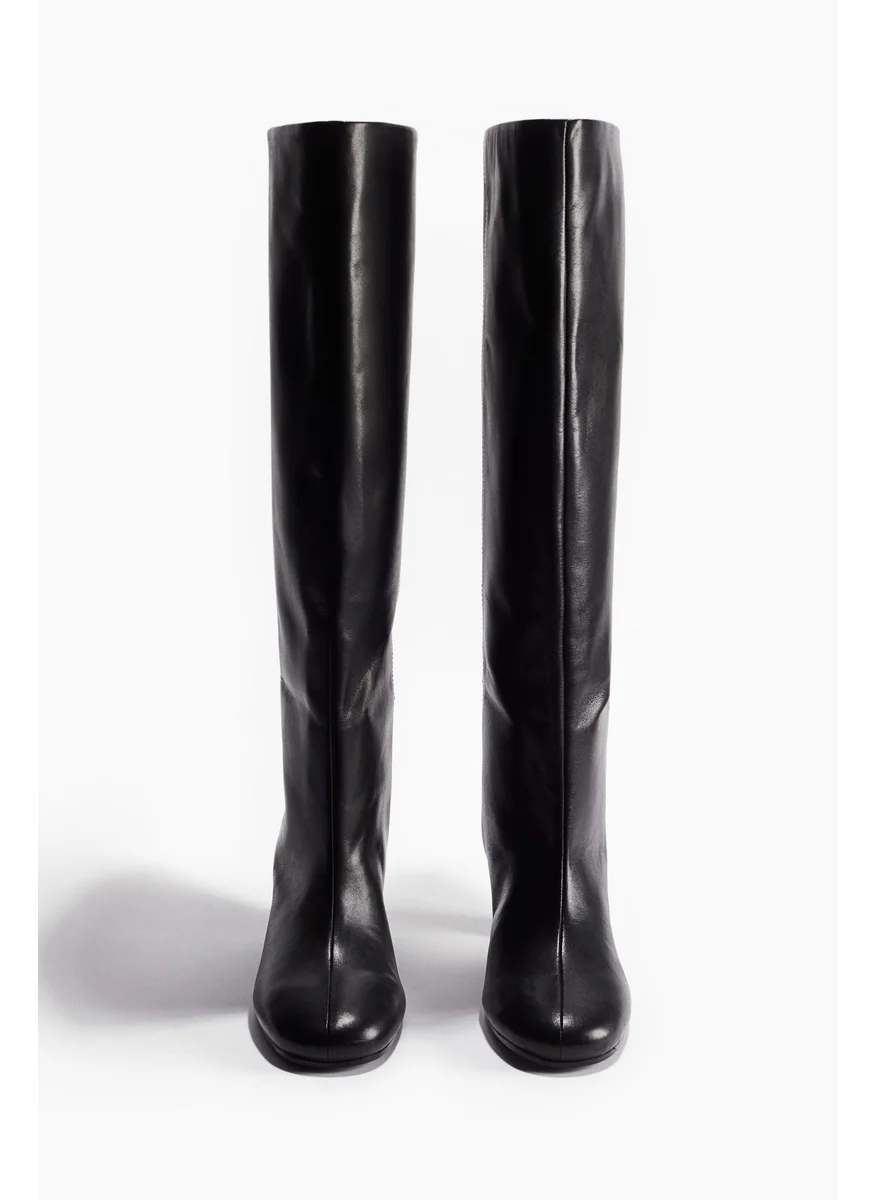 اتش اند ام Knee-High Leather Boots