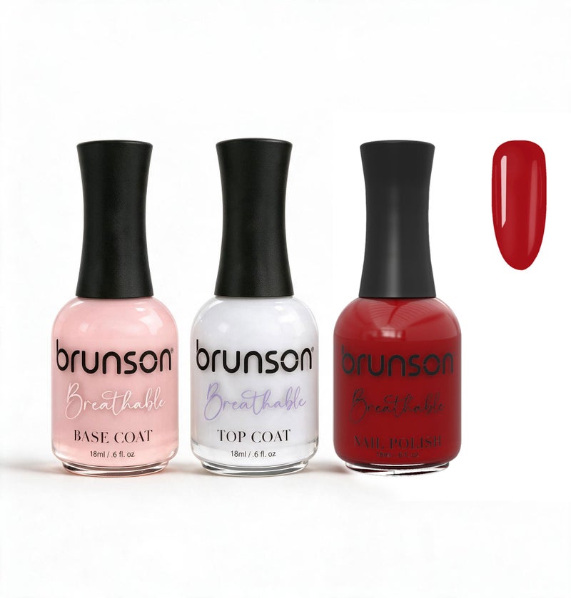 Peelable Nail Polish Set – Brunson Halal Peel-Off Nail Polish | Breathable Water-Based Nail Polish & Wudu-Friendly Peelable Nail Enamel | Quick-Dry Vegan Non-Toxic Manicure Set with Base Coat & Top Coat