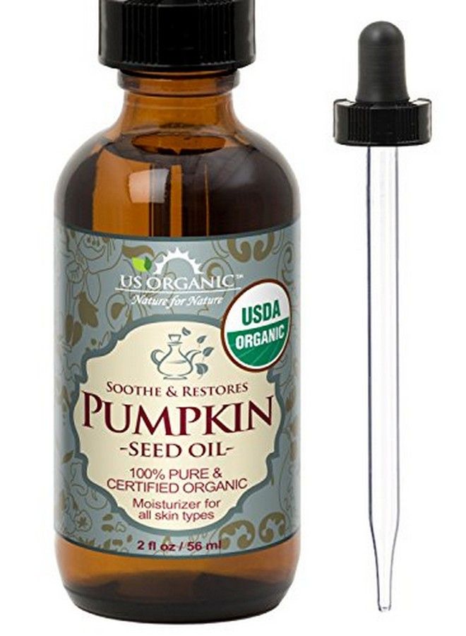 US Organic Pumpkin Seed Oil Usda Certified Organic Pure Natural Cold Pressed Virgin Unrefined In Amber Glass Bottle W/Glass Eyedropper (Small (2 Oz 56 Ml)) - Image 2