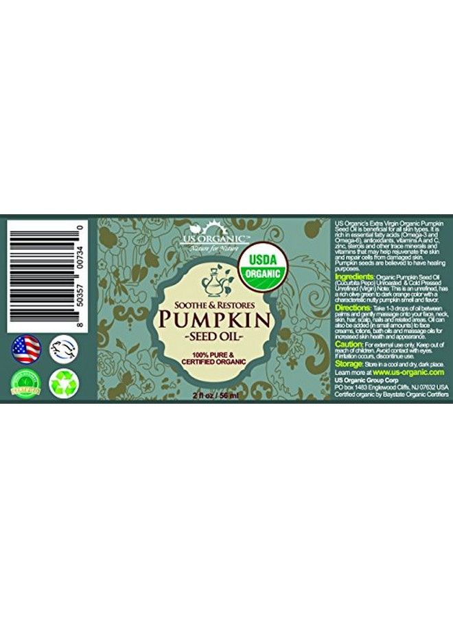 US Organic Pumpkin Seed Oil Usda Certified Organic Pure Natural Cold Pressed Virgin Unrefined In Amber Glass Bottle W/Glass Eyedropper (Small (2 Oz 56 Ml)) - Image 3