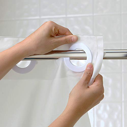 Hookless It's A Snap! Polyester Fabric Snap-In Replacement Shower Curtain Liner for Hookless Curtain with No Sheer Window, 70" x 69", Water-Repellent, Easy Install, White - Image 2