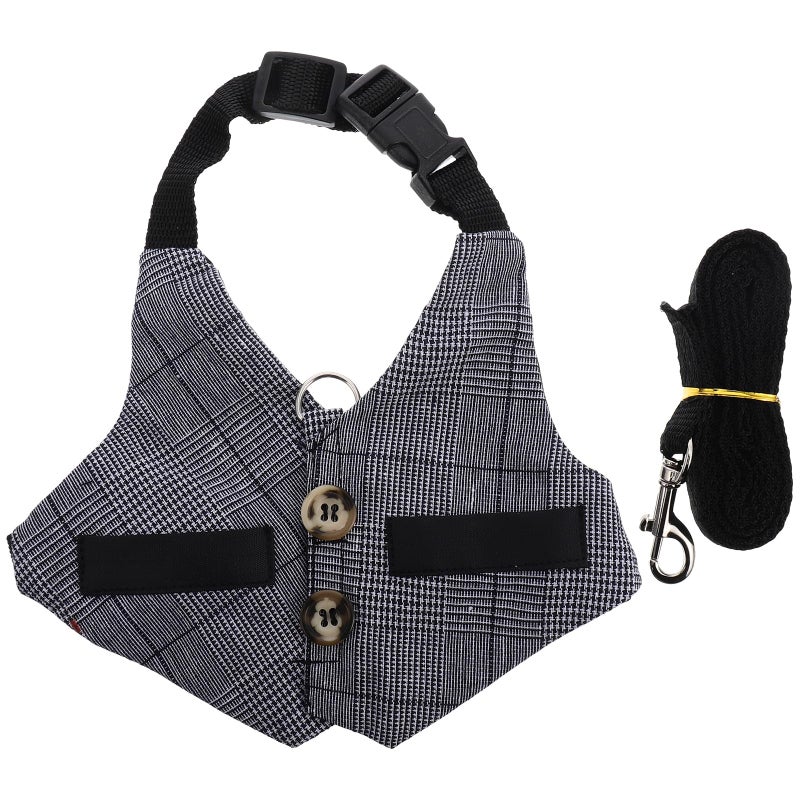 Adjustable Rabbit Harness And Leash Set Formal Vest Style Small Size For Safe Outdoor Walking - Image 2