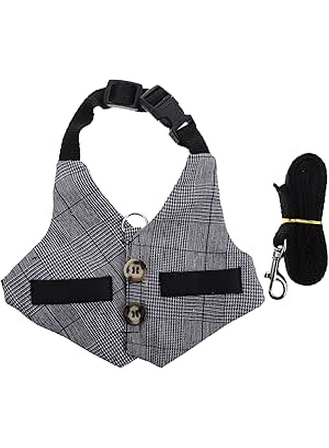 Adjustable Rabbit Harness And Leash Set Formal Vest Style Small Size For Safe Outdoor Walking - Image 1