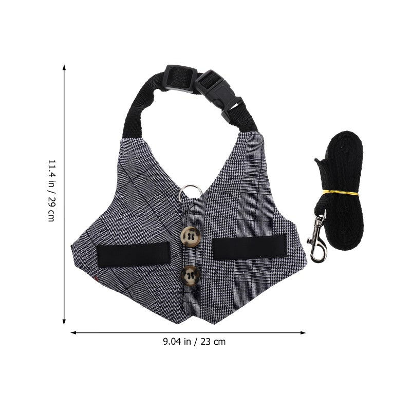 Adjustable Rabbit Harness And Leash Set Formal Vest Style Small Size For Safe Outdoor Walking - Image 3