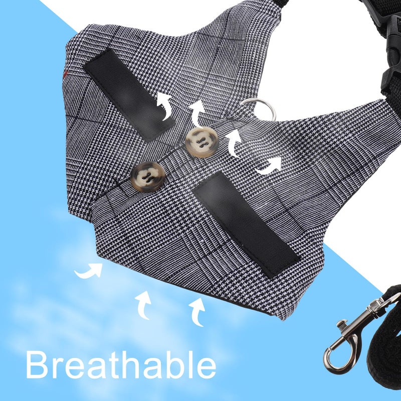 Adjustable Rabbit Harness And Leash Set Formal Vest Style Small Size For Safe Outdoor Walking - Image 4