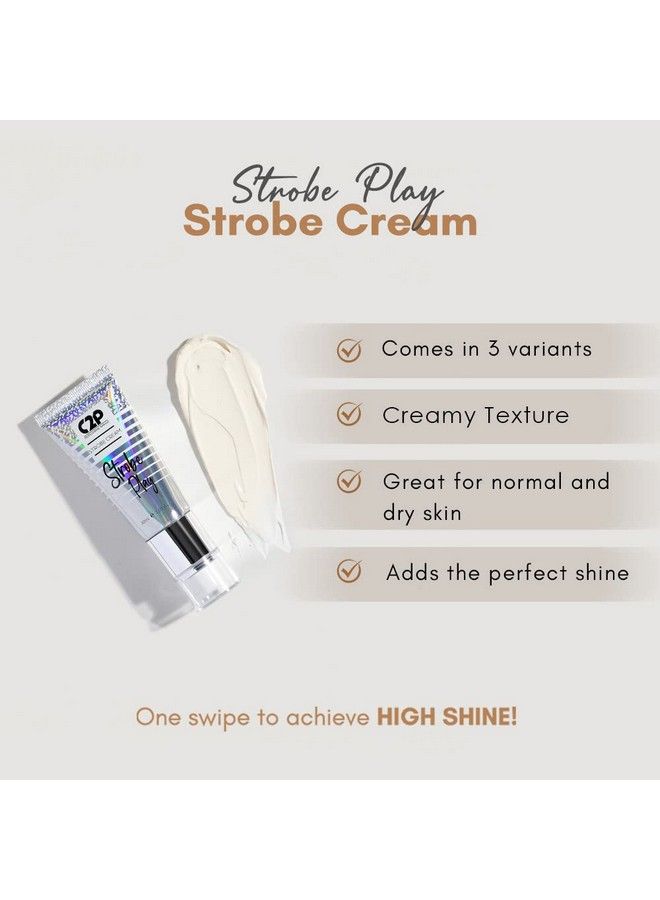 C2P PROFESSIONAL MAKEUP كريم مكياج احترافي C2P ستروب بلاي ستروب؛ مرطب مضيء ومضيء للحصول على مظهر طبيعي لامع؛ وارتفع الذهب ؛ 30 مل - Image 4