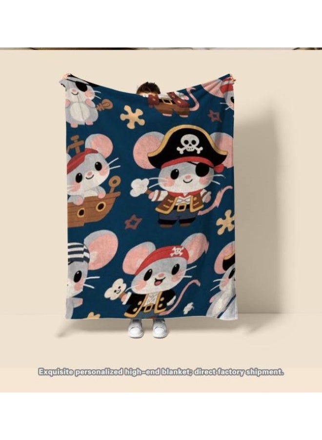 عام بطانية رقيقة من الفانيلا الكرتونية للأطفال والرضع (دافئة ومريحة، ومناسبة للنوم والألعاب) 70 سم * 100 سم - Image 2