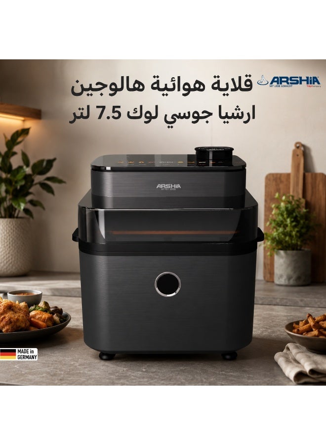 Arshia Digital Air Fryer 7.5L – Transparent Window & Touch Control – Healthy Oil-Free Cooking - Image 2