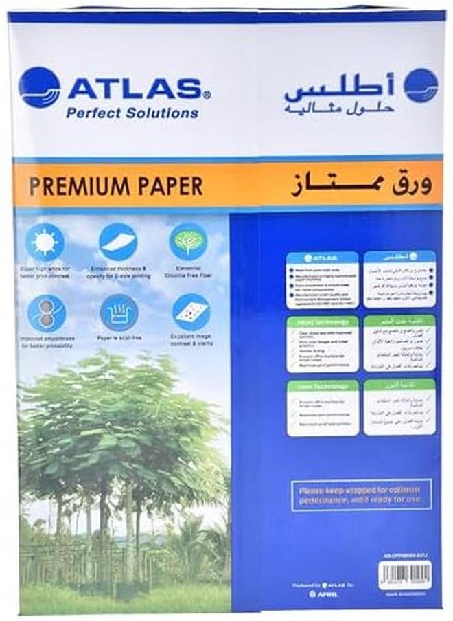 ATLAS Photocopy A4 Paper 500 Sheet X 5 80 Gsm Hq  - Image 3