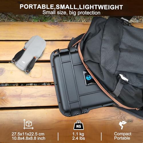 Lekufee Portable Travel Waterproof Hard Case for DJI Mini 4K/2 SE/2 and Other Accessories(CASE ONLY) - Image 4