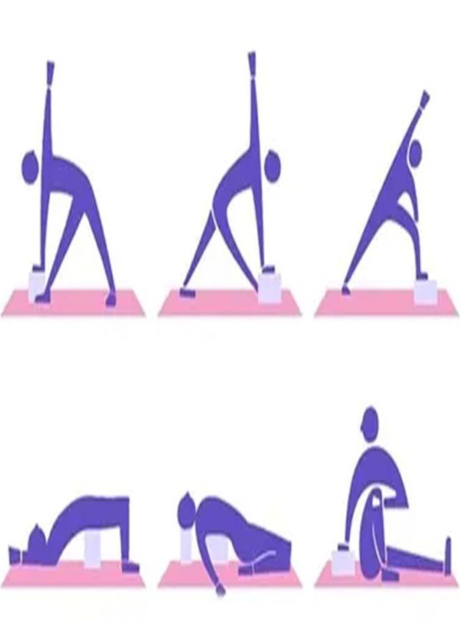 ZCM-HAPPY 2 Piece Set Of Yoga Props Bricks - Image 4