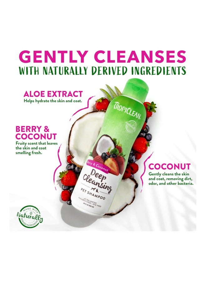 TropiClean Deep Cleansing Berry And Coconut Pet Shampoo - 592 ML - Image 2