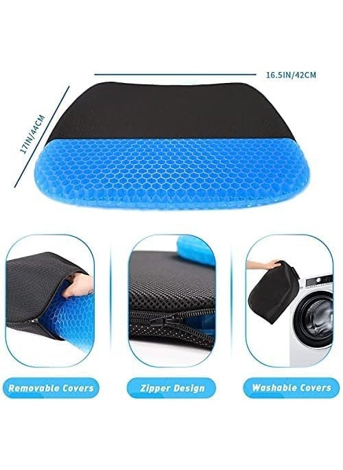 MIGORA MIGORA Egg Gel Seat Cushion Ergonomic Breathable Design Pressure Relief Sitter Tailbone Pain Sciatica Pain Back Pain Silicon Seater Cushion Chair Pad with NonSlip Cover for Home Office CarPack of 1  - Image 5