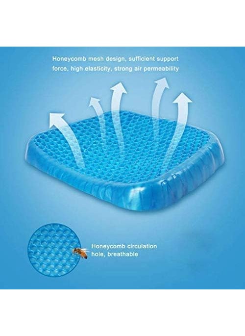 MIGORA MIGORA Egg Gel Seat Cushion Ergonomic Breathable Design Pressure Relief Sitter Tailbone Pain Sciatica Pain Back Pain Silicon Seater Cushion Chair Pad with NonSlip Cover for Home Office CarPack of 1  - Image 4