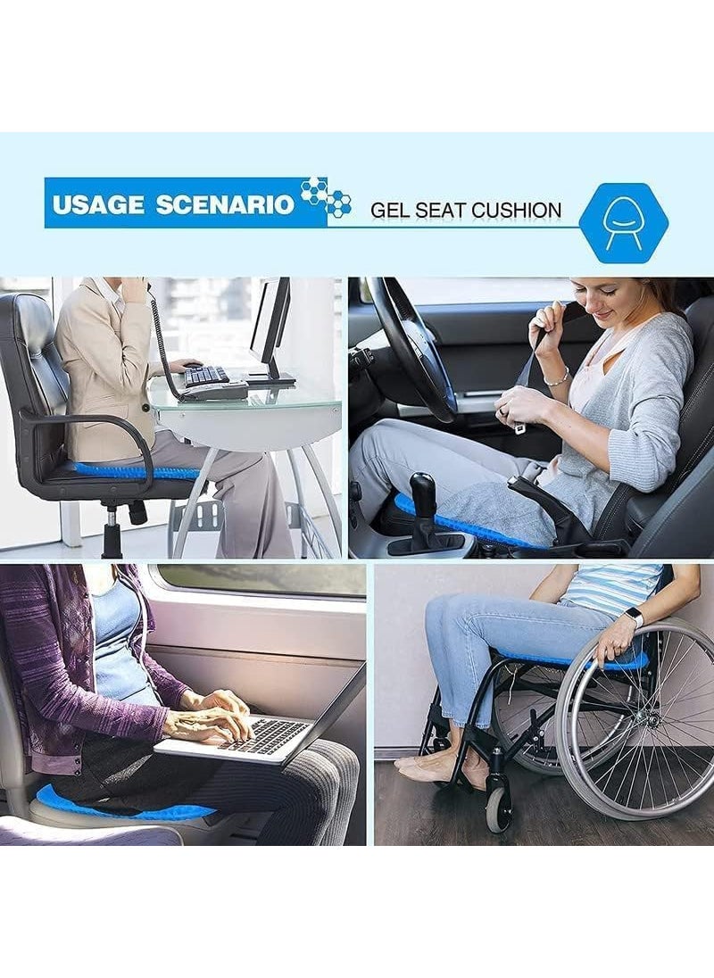MIGORA MIGORA Egg Gel Seat Cushion Ergonomic Breathable Design Pressure Relief Sitter Tailbone Pain Sciatica Pain Back Pain Silicon Seater Cushion Chair Pad with NonSlip Cover for Home Office CarPack of 1  - Image 3