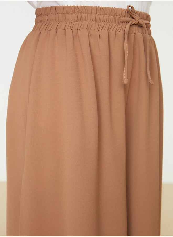 trendyol - Mink Wide Leg Weave Trousers TCTSS22PL0240 - Image 1