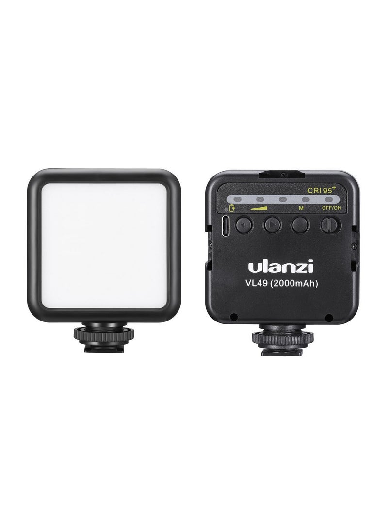Ulanzi VL49 RGB Mini LED Photography Light Built-in Lithium Battery Camera Mobile Phone Live Beauty Fill Light