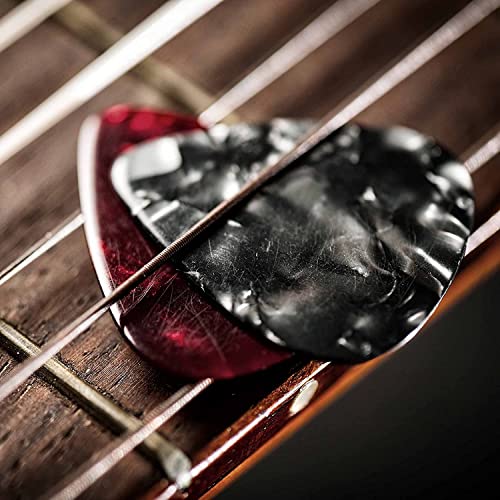 TECHBLAZE Guitar Picks for Acoustic Guitar Unique Plectrums Colour Set Celluloid Plectrum for Acoustic Electric Classic Guitars Bass Banjo Ukulele guitar accessories include 0.46 mm - Image 4