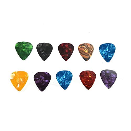 TECHBLAZE Guitar Picks for Acoustic Guitar Unique Plectrums Colour Set Celluloid Plectrum for Acoustic Electric Classic Guitars Bass Banjo Ukulele guitar accessories include 0.46 mm - Image 1