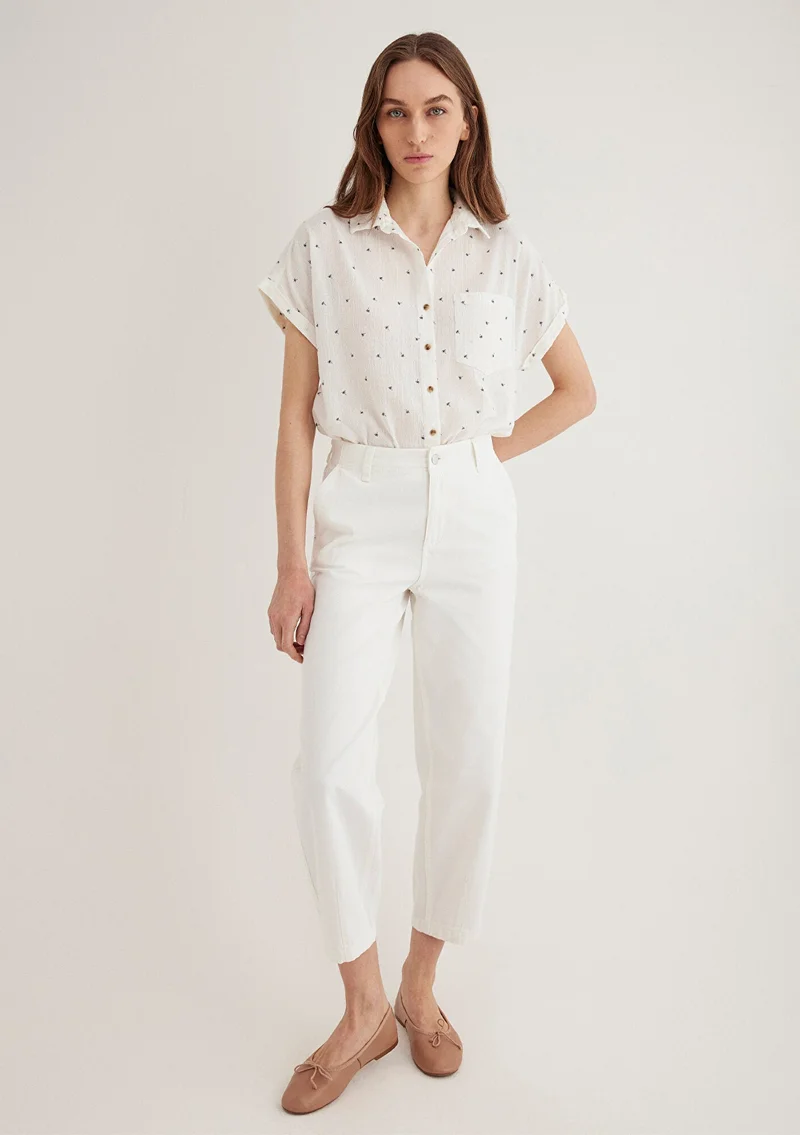 MAVI Mini Printed Ecru Shirt