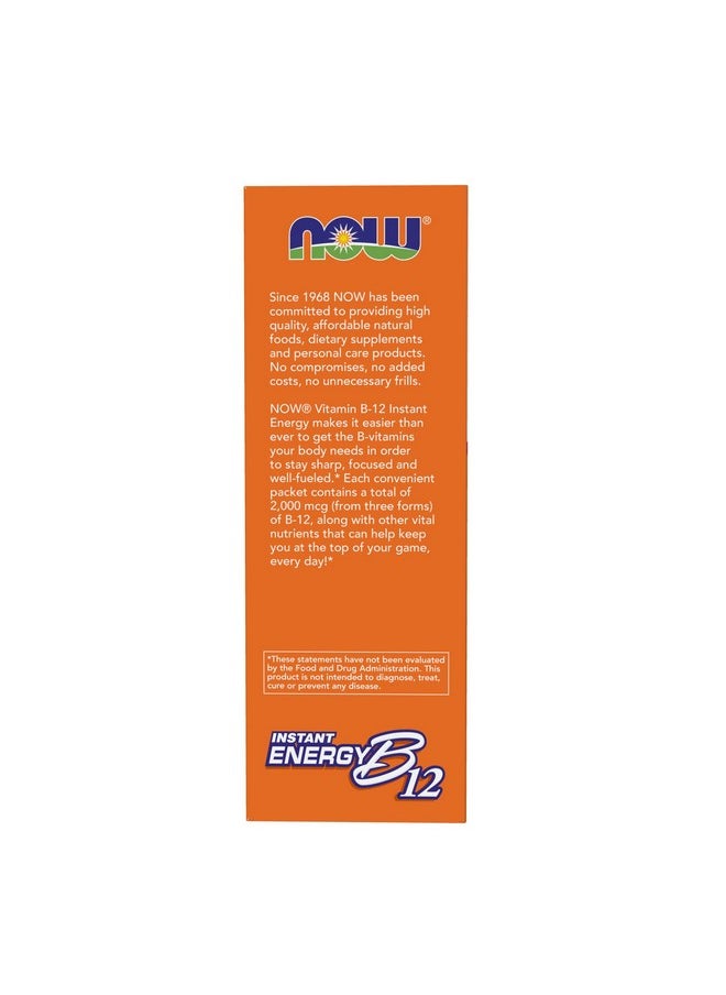 now - Supplements Instant Energy B12 (2000 Mcg Of B12 Per Packet) Cellular Energy Boost* 75 Packets - Image 1