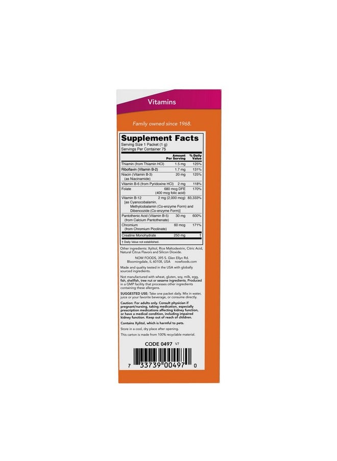 now - Supplements Instant Energy B12 (2000 Mcg Of B12 Per Packet) Cellular Energy Boost* 75 Packets - Image 1