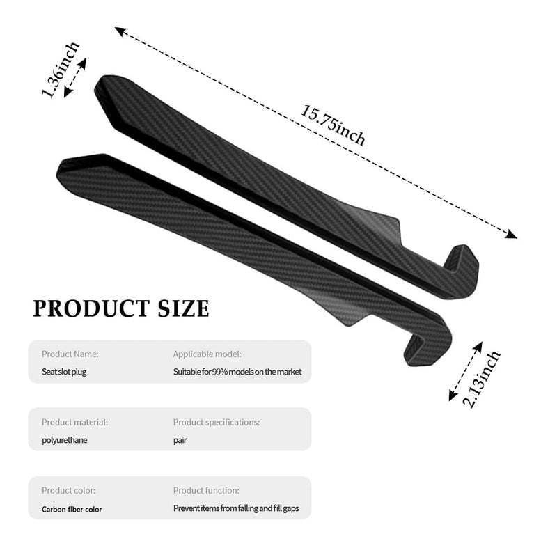 Junecarp 2PCS Car Seat Gap Filler - Elastic Car Seat Gap Filler Organizer Universal for Truck SUV Car Between Seat and Console - Prevent Items from Droping - Add Style to Your Car Accessories - Image 2