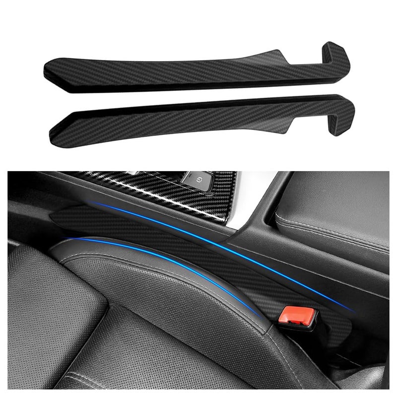 Junecarp 2PCS Car Seat Gap Filler - Elastic Car Seat Gap Filler Organizer Universal for Truck SUV Car Between Seat and Console - Prevent Items from Droping - Add Style to Your Car Accessories - Image 1