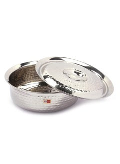 KCL KCL Stainless Steel Mirror Finish Hammered Arabian Chetty/Handi for Cooking n Serving - Set of 5 - (Capacity - 1500ml, 2000ml, 2500ml, 3000ml, 3500ml)  - Image 4