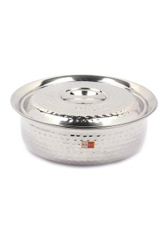 KCL KCL Stainless Steel Mirror Finish Hammered Arabian Chetty/Handi for Cooking n Serving - Set of 5 - (Capacity - 1500ml, 2000ml, 2500ml, 3000ml, 3500ml)  - Image 5