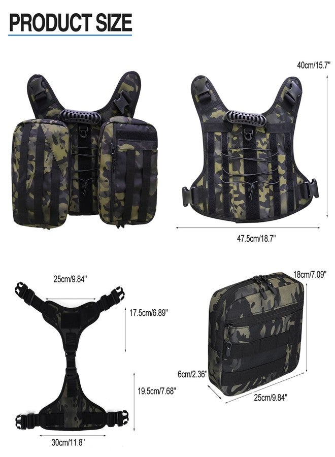 BYGD Outdoors Dog Hiking Backpacks, Hiking Backpack for Large Dogs with Side Pockets, Adjustable Strap, Large Capacity 2 Spacious Side Bags, Breathable Waterproof Fabric (Camo) - Image 5