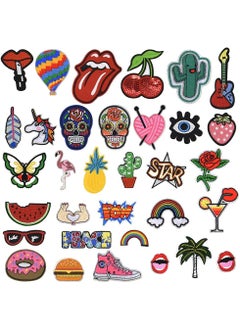 Daily Crafts Pack of 15 Handmade Embroidered Iron On Sew On Patches for Kids DressBags Phone Charms Jackets Craft and Home Decor  - Image 1
