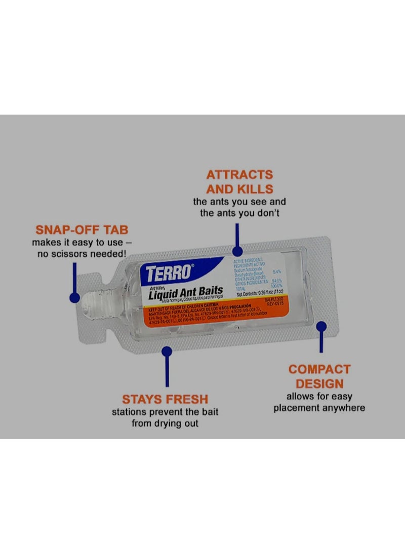 Terro Liquid Ant Baits, 6 Pre-Filled Bait Stations, Kills Ants and Colonies - Image 2