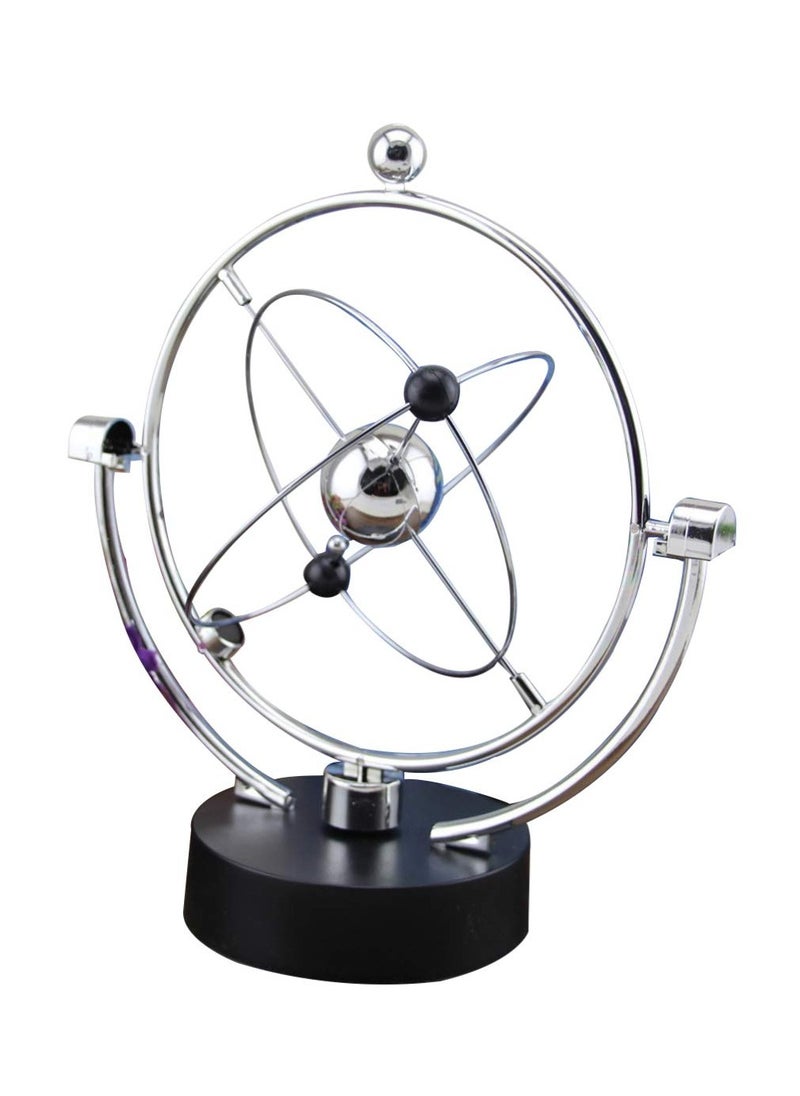 Electronic Swing Ball, Desk Perpetual Motion Physical Science Toy, Kinetic Globe Pendulum Office, Home Ornaments without Battery  - Image 1