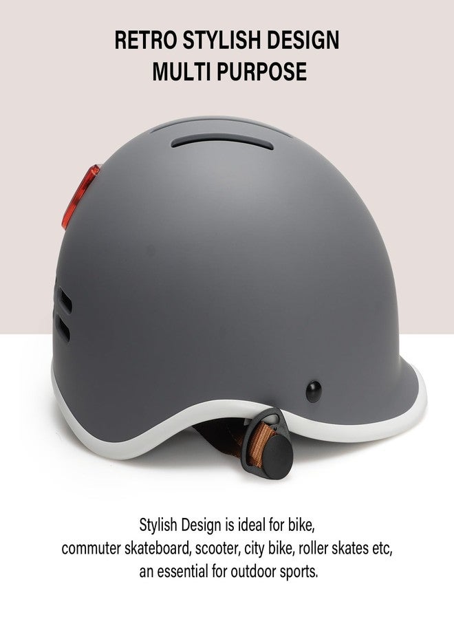 Exclusky Bike Helmet for Adults,Adjustable Cycling Helmet for Men & Women Safety Certified Bicycle Helmet for Commuting, Road Biking, Skating with USB Rechargeable Rear Light - Image 4