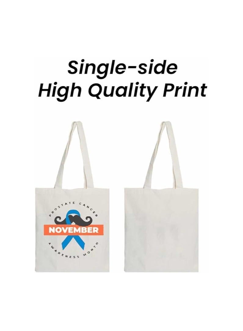 PRINTSHOP4ME Movember Awareness Cotton Jute Bag Eco-Friendly Tote For Supporting Men's Health Initiatives Ideal For Events,Fundraisers And Everyday Use Perfect For Supporting ProstateCancer Initiatives - Image 4
