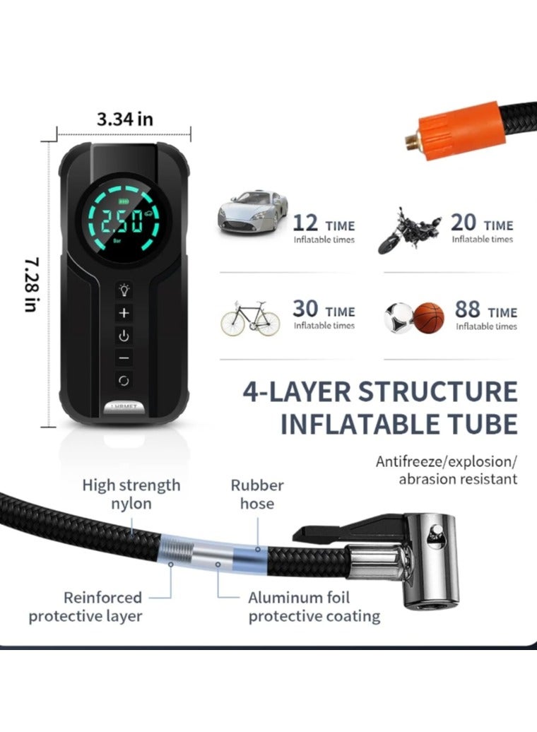 Denx Portable battery car starter subscription 6000 mAh with built-in air blower DX414 - Image 3