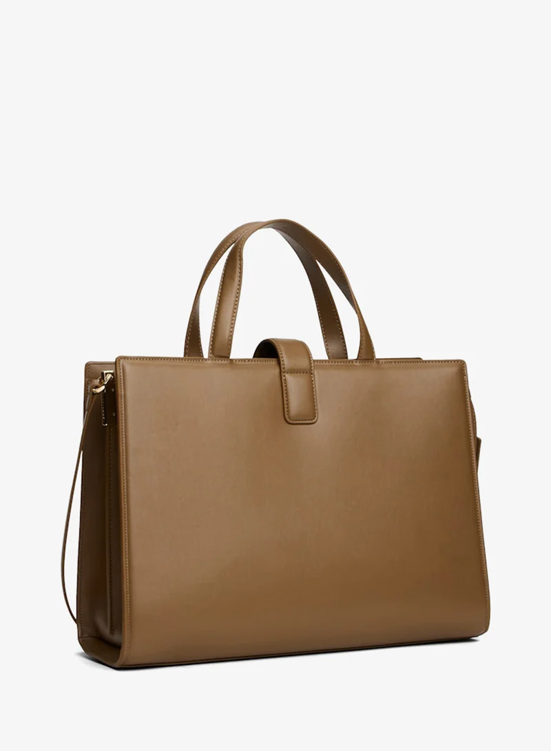 TOMMY HILFIGER  Heritage TH Monogram Plaque Satchel for Women | Best Price UAE