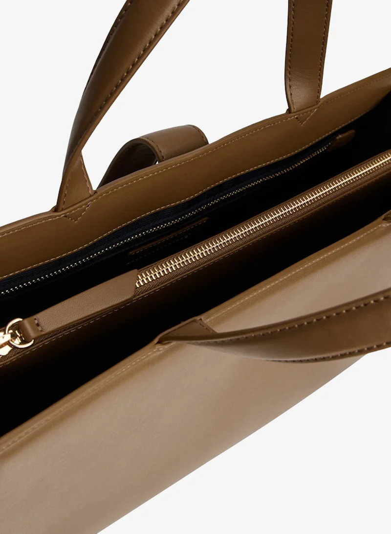 TOMMY HILFIGER  Heritage TH Monogram Plaque Satchel for Women | Best Price UAE